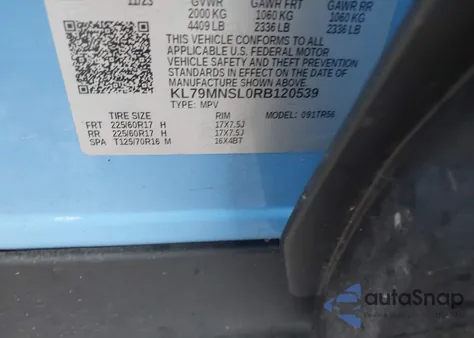 2024 Chevrolet Trailblazer Awd Ls from USA, damaged, VIN KL79MNSL0RB120539